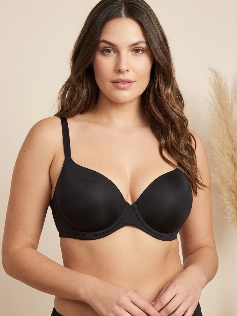 NWT Maidenform 38DD Black Seamless T-Shirt Underwire Bra DM7543